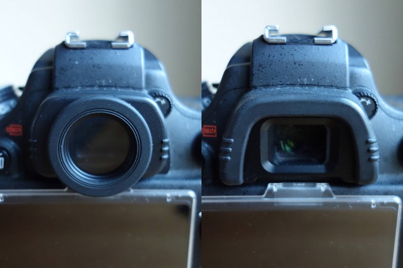 Nikon D600 ファインダー 丸窓 角窓 比較