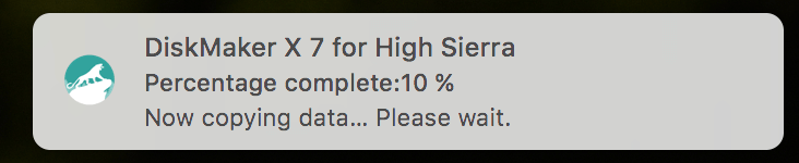 macOS High Sierra インストールディスク