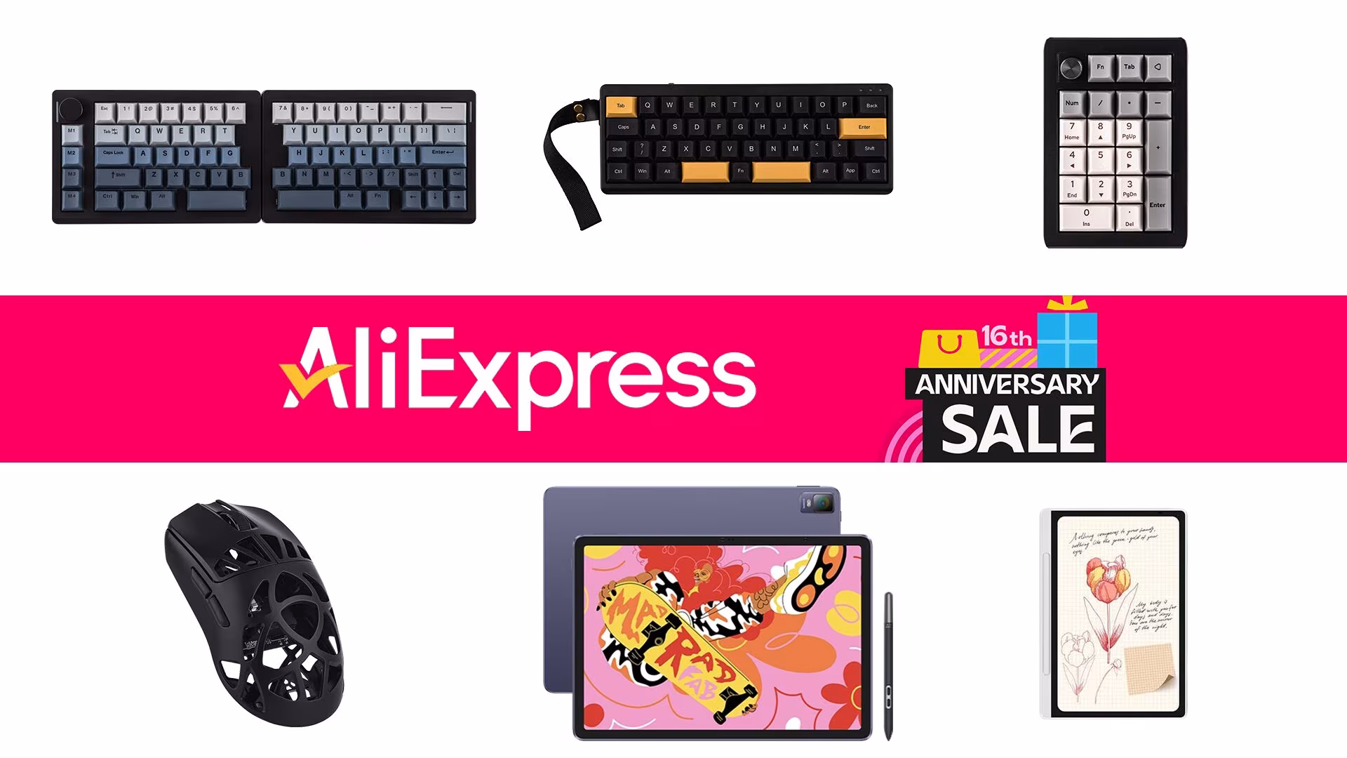 AliExpressアニバーサリーセールで注目のガジェット9選。EPOMAKER・XPPen・TALIXのオススメまとめ